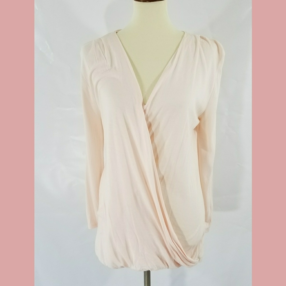Pale pink wrap shirt